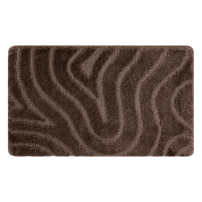 Kúpeľňový koberček SUPREME WAVES vlny, hnedý