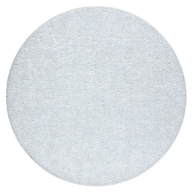 Kúpeľňový koberček SYNERGY glamour / lurex, biely kruh