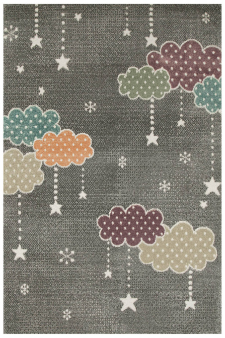 Detský koberec Lima B069A sivý