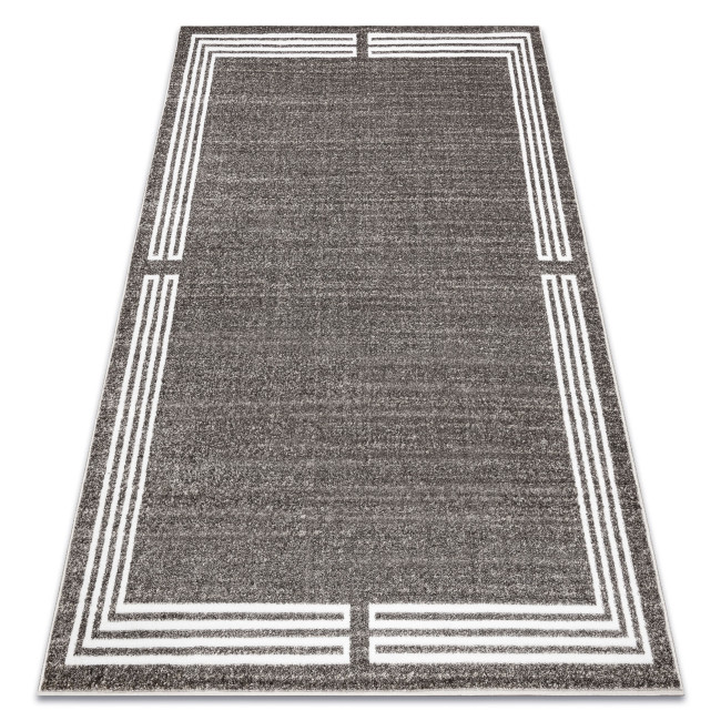 Koberec MATEO 8034/944 ramka - štrukturálny sivý / béžový