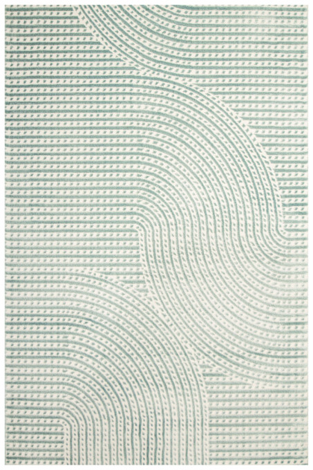 Koberec Misha E933A tyrkysový / krémový línie