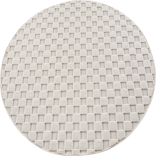 Koberec HELIX 3D krémový kruh