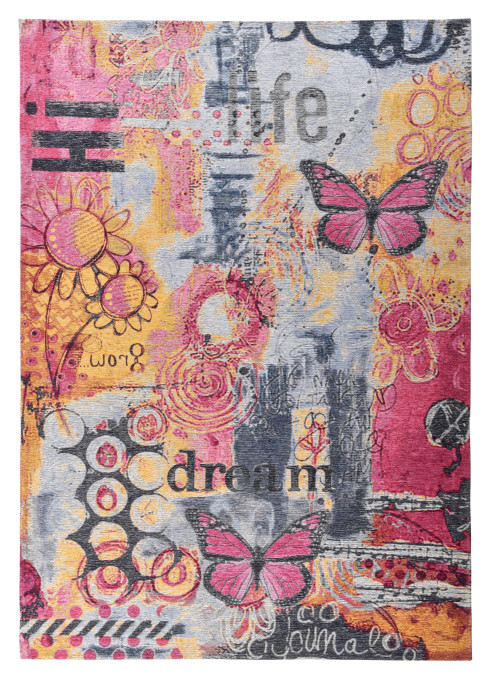 Koberec COSIMA ružový / žltý