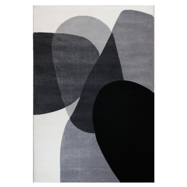 Koberec LARA čierny / krémový / sivý
