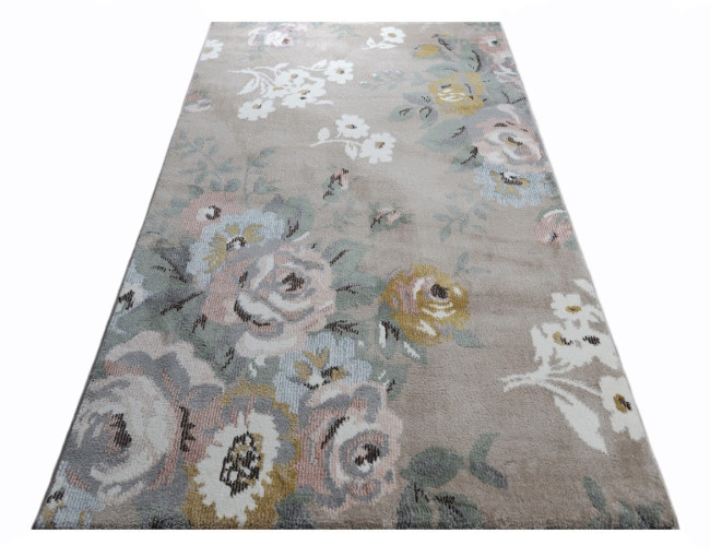 Koberec Pleasure kvety, béžový