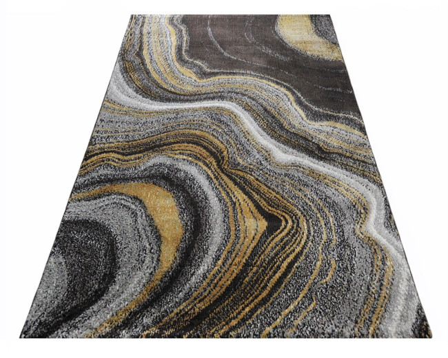 Koberec Pleasure mramor, sivý / zlatý