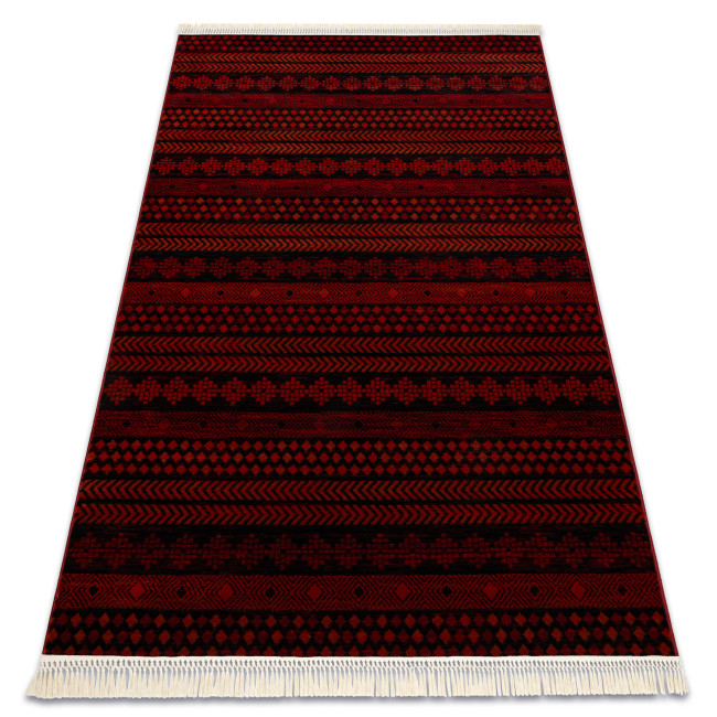 Levně Koberec ORIENT 5132 s třásněmi / orientální, bordó / černý
