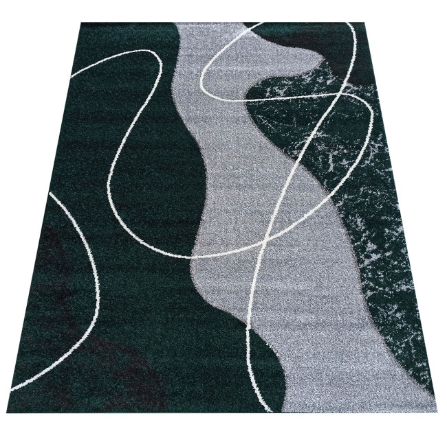 Koberec OTTO 05 sivý / zelený