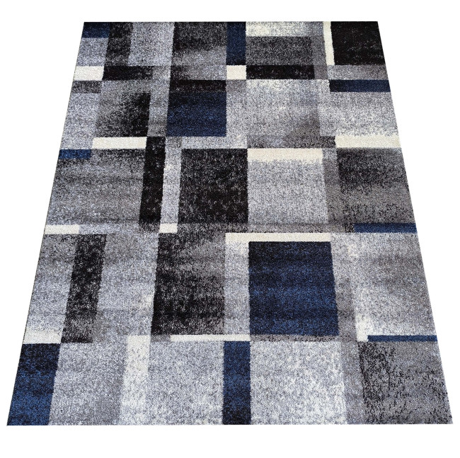 Koberec OTTO 09 sivý / tyrkysový