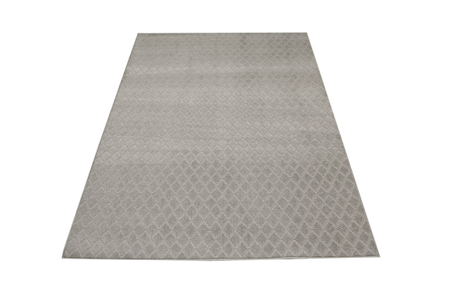Koberec Caro 602 kosoštvorce, sivý