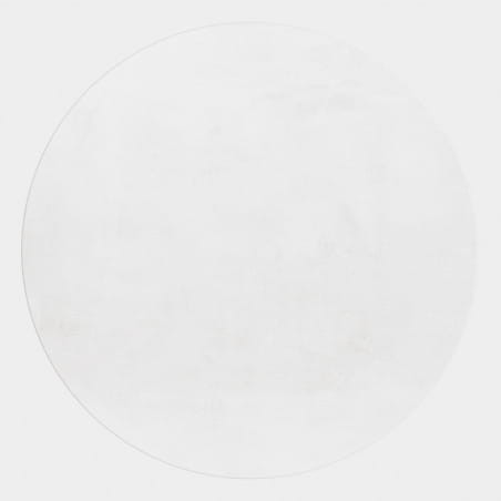 Koberec Pouffy biely, kruh