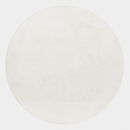 Koberec Pouffy krémový, kruh