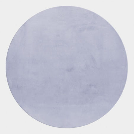 Koberec Pouffy strieborný, kruh