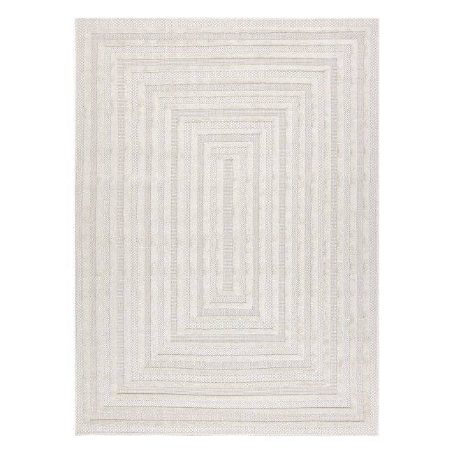 Koberec SANTO SIZAL 0999 geometrický, biely