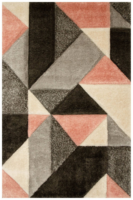 Koberec Shaggy California P477A antracit/ružový