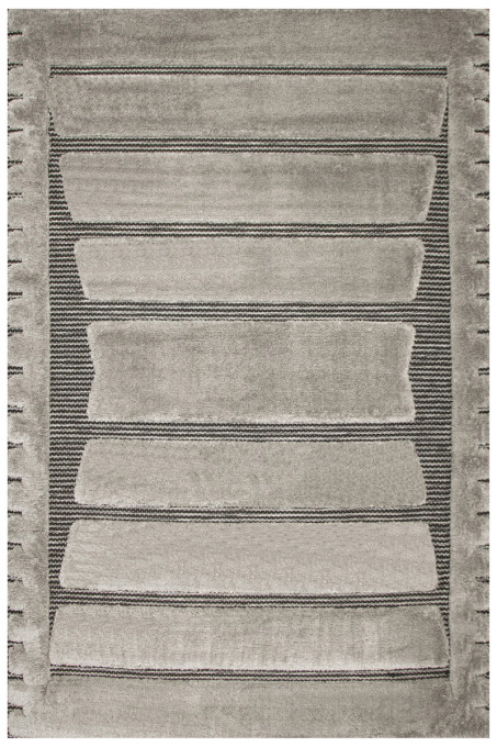 Koberec Shaggy Lula Soft IM44A geometrický, sivý / čierny