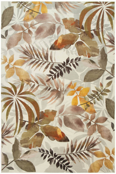 Protišmykový koberec Summer lístie béžový