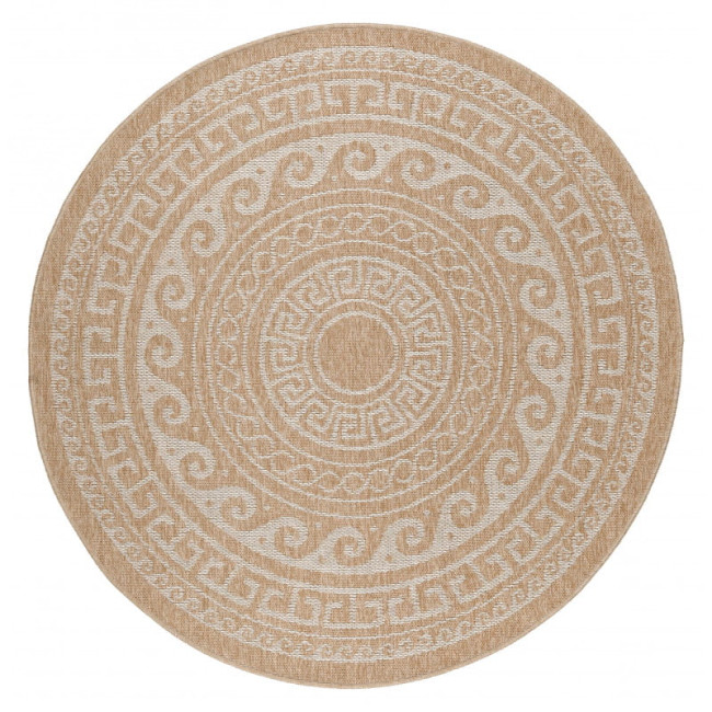 Levně Šňůrkový koberec Comilla ornament béž, kruh