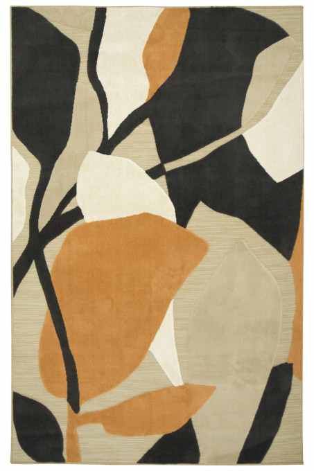 Šnúrkový koberec Reni 24504/732 krémový/čierny/oranžový