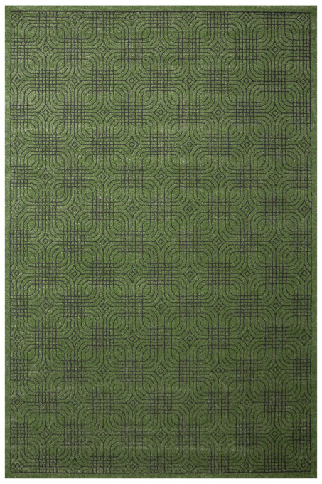 Koberec Teno F0286 geometrický / štvorce, fľaškovo zelený
