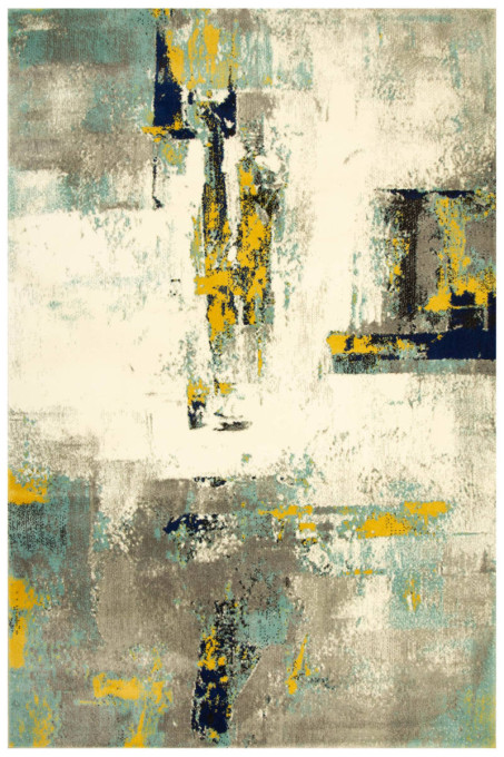 Koberec Victoria 7663A krémový / modrý / žltý