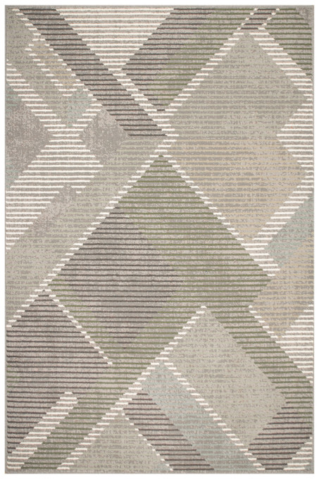 Koberec Ballata Elian Shale geometrický, sivý / zelený
