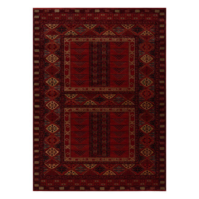 Koberec KASHQAI 4346 300 orientálny / geometrický, bordový