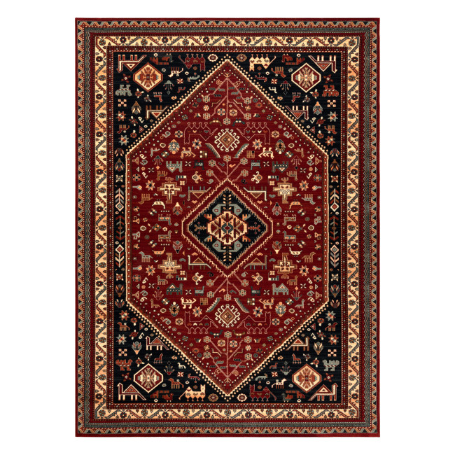 Koberec KASHQAI 4364 301 orientálny / rám, bordový / čierny