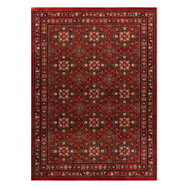 Koberec KASHQAI 4372 300 kvety / rám, bordový