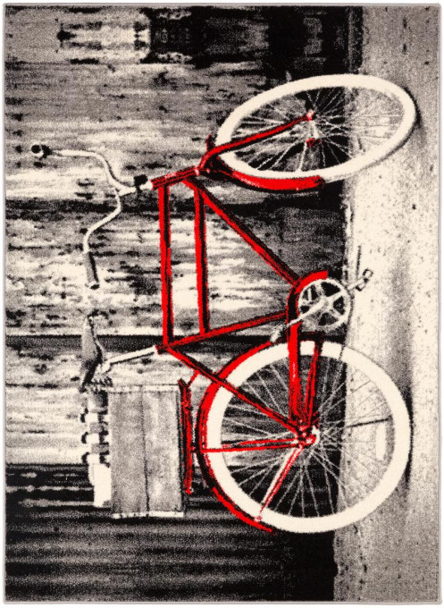 Koberec Weltom Black and White Rower Sivý