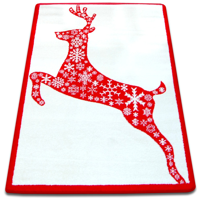 Koberec XMAS - F790 krém/červený