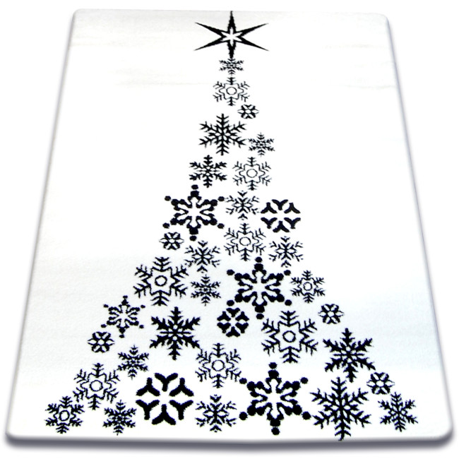 Koberec XMAS - F792 krém/čierny