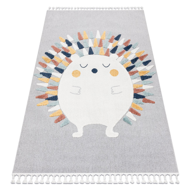 Detský koberec YOYO GD73 sivý / biely - ježko