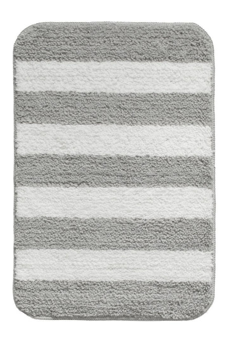 Kúpeľňový koberček pruhovaný, svetlosivý
