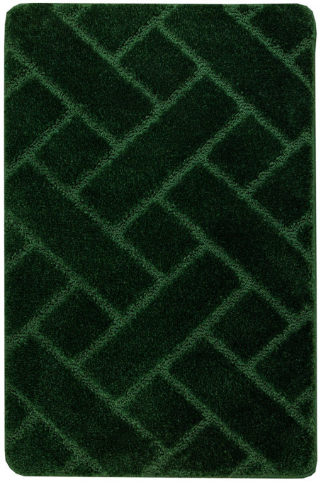 Kúpeľňový koberček Lotus fľaškovo zelený, tehla