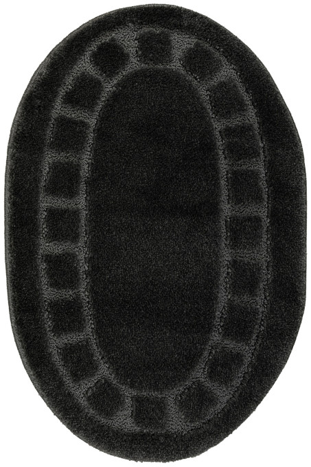 Kúpeľňový koberček Ocean tmavosivý ovál