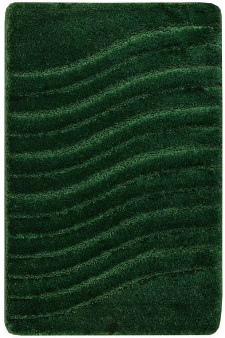 Kúpeľňový koberček Sara fľaškovo zelený, vlny