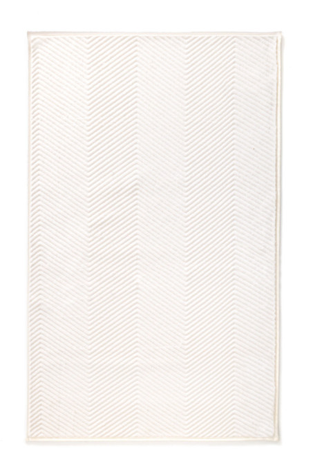 Kúpeľňový koberček Fishbone krémový