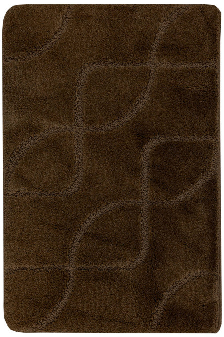 Kúpeľňový koberček Ivona hnedý, línie