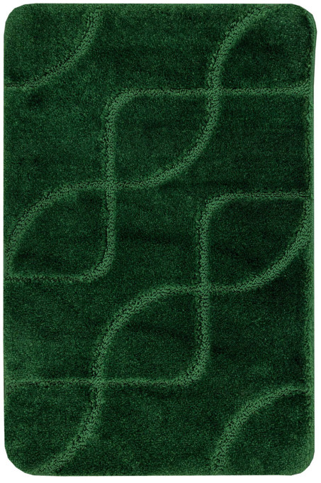 Kúpeľňový koberček Ivona fľaškovo zelený, línie