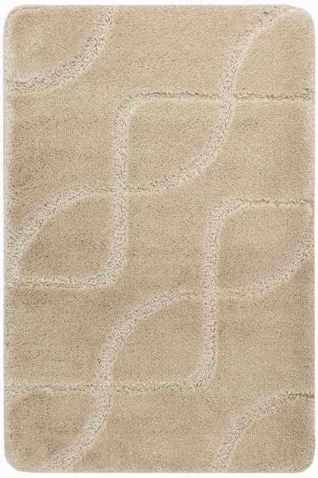 Kúpeľňový koberček Ivona svetlobéžový, línie