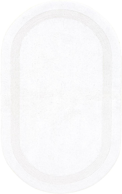 Kúpelňový koberček Keno Elips biely B01