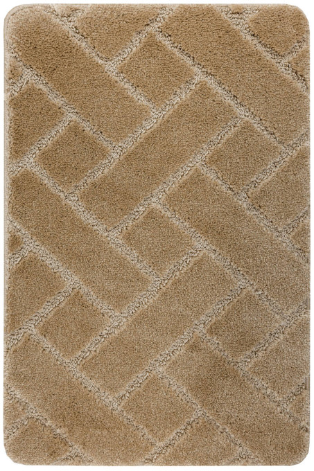 Kúpeľňový koberček Lotus béžový, tehla