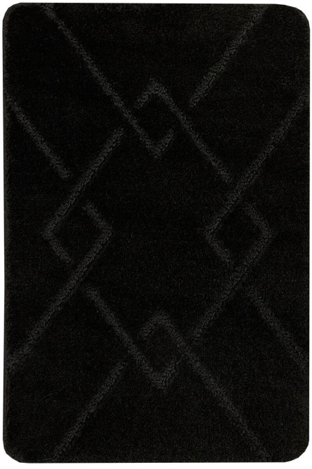 Kúpeľňový koberček Moreno čierny, kosoštvorce