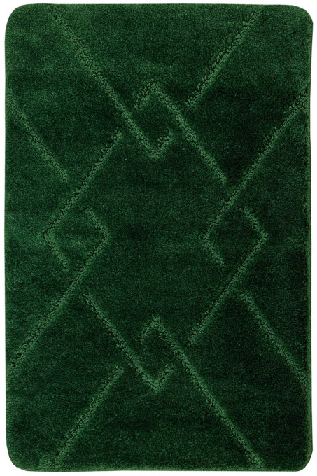 Kúpeľňový koberček Moreno tmavozelený, kosoštvorce