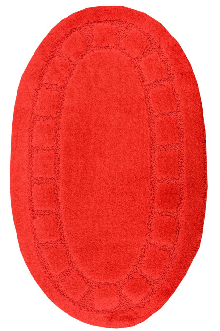Kúpeľňový koberček Ocean Red červený ovál