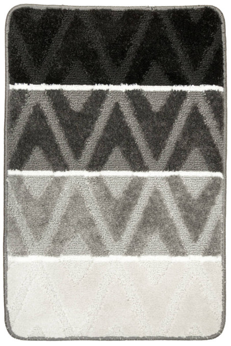Kúpeľňový koberček PALMA sivý, kosoštvorce