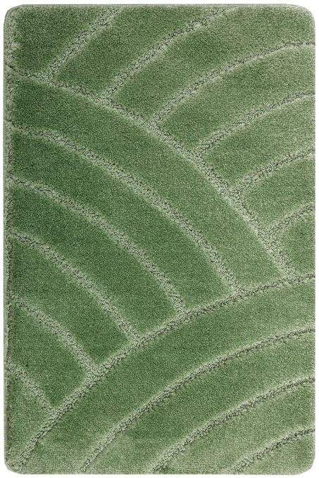 Kúpeľňový koberček Sash Sage zelený, pruhy