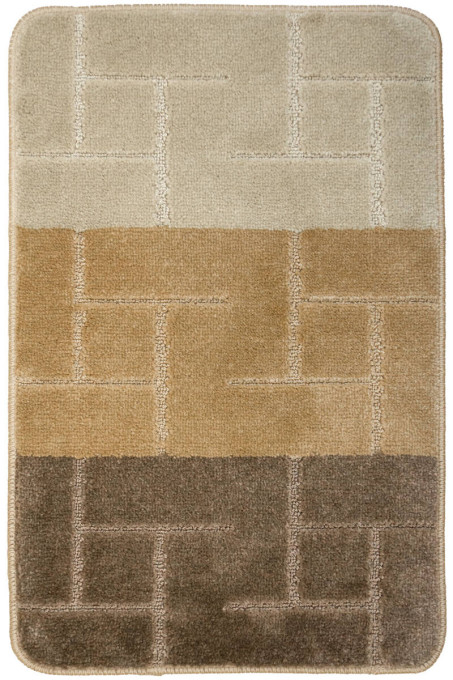 Kúpeľňový koberček TERAMO béžový / hnedý