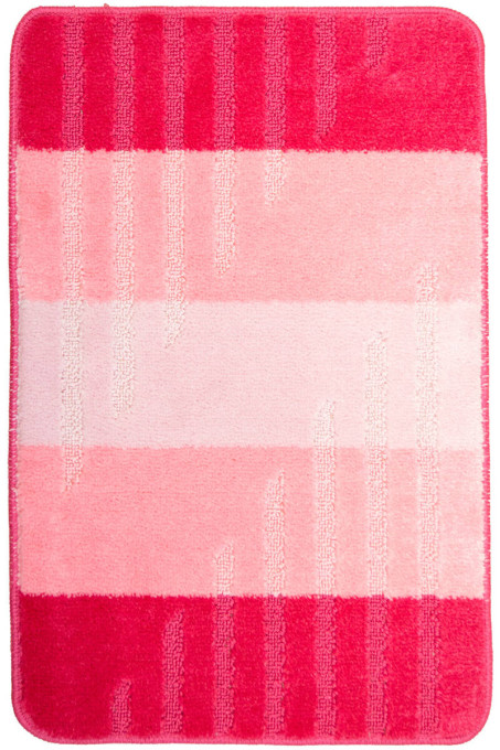 Kúpeľňový koberček VIC ružový, pruhy